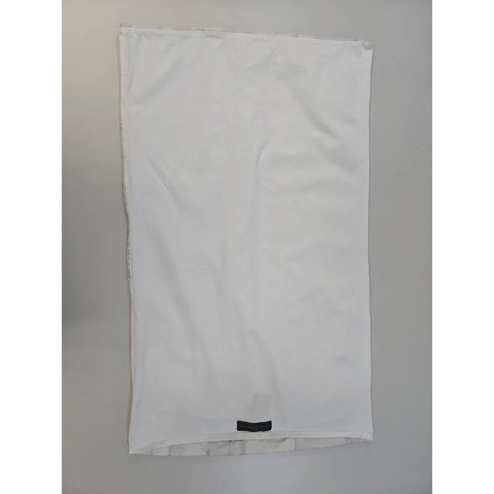 Donna Karan Home White Grey Watercolor Stripe Standard Pillowcase Set of 2